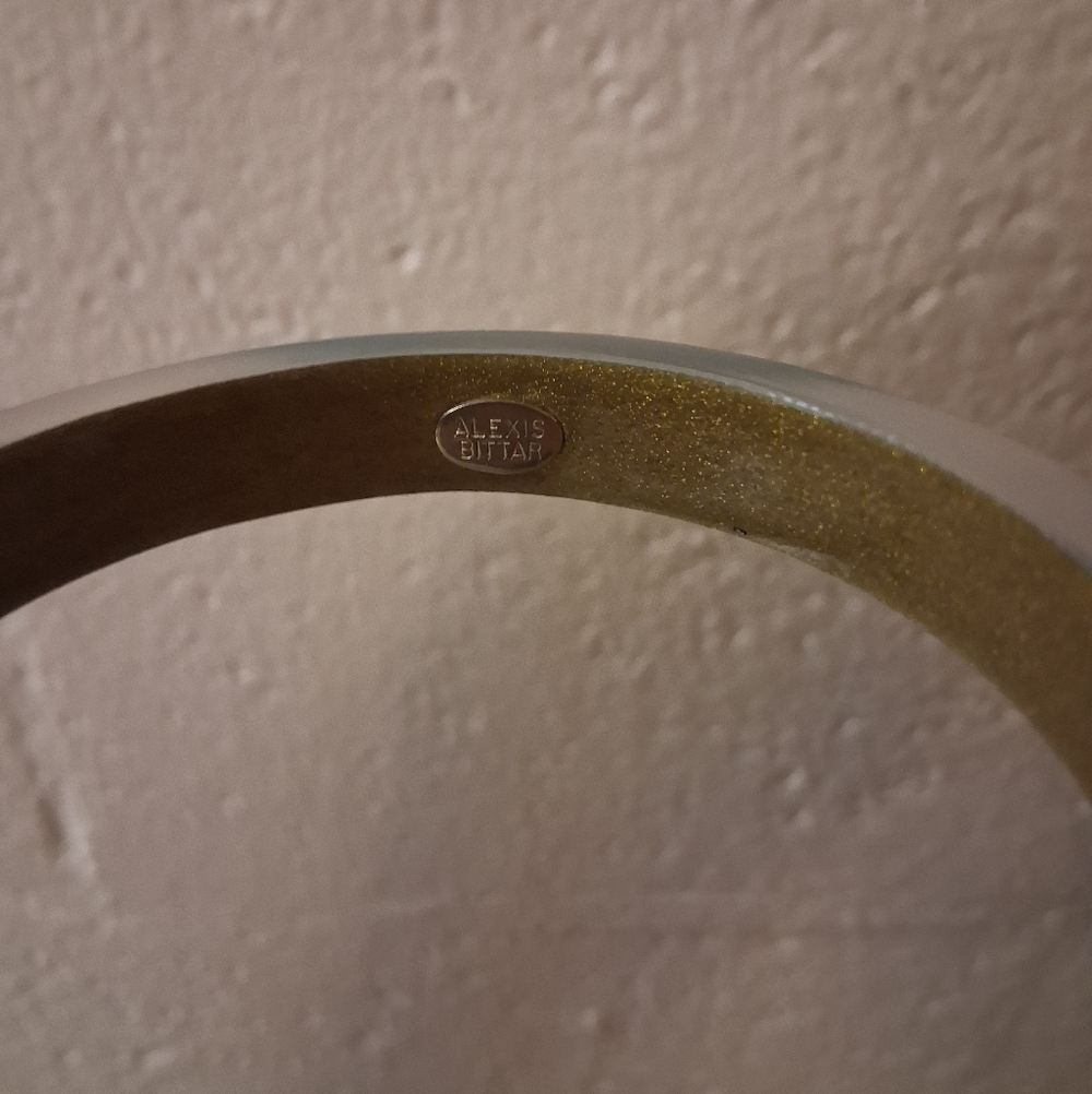 Alexis Bittar Semi Translucent Teal Square Bracelet - Picture 5 of 6